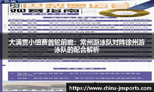 大满贯小组赛首轮前瞻：常州游泳队对阵徐州游泳队的配合解析